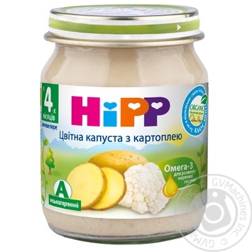 Baby puree HiPP Cauliflower with potatoes for 4+ month old babies glass jar 125g Hungary - buy, prices for NOVUS - photo 4