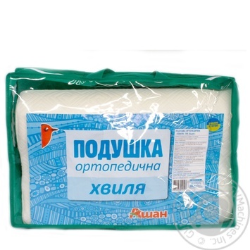 Подушка Ашан Волна ортопедическая - купить, цены на Auchan - фото 2