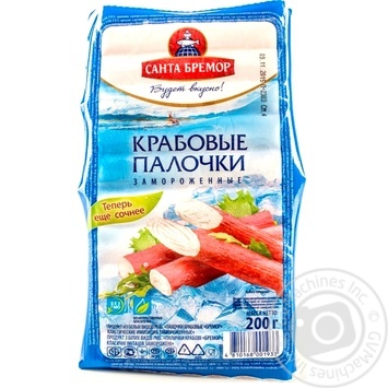 Крабовые палочки Санта Бремор из белых видов рыб замороженные 200г купить, цены на МегаМаркет - фото 1
