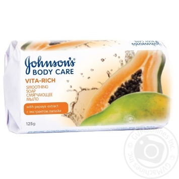 Мыло JOHNSON’S Body Care Смягчающее с экстрактом папайи 125г купить, цены на МегаМаркет - фото 1
