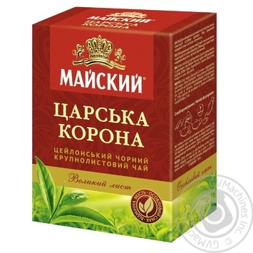 Чай черный Майский Царская Корона цейлонский байховый крупнолистовой 50г купить, цены на МегаМаркет - фото 1