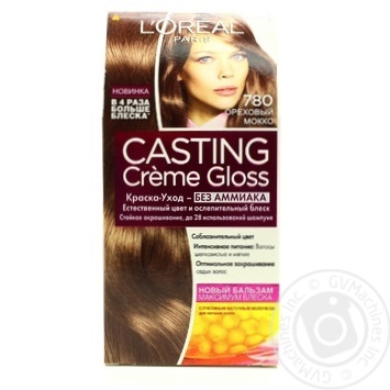 Фарба-догляд для волосся L'Oreal Casting Creme Gloss 780 Горіховий мокко без аміаку купити, ціни на МегаМаркет - фото 1