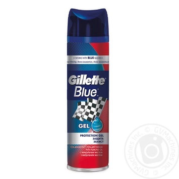 Гель для гоління Gillette Blue Захист з мигдальним  олією 200мл - купити, ціни на - фото 2