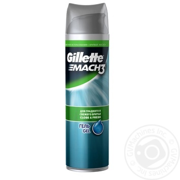 Shave Gel Gillette Mach 3 Close&Fresh For smooth and fresh shaving 200ml - buy, prices for - photo 3