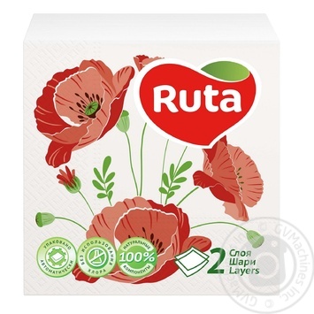 Ruta Double Lux Flowers Napkins 24x24cm 2layer 40pcs - buy, prices for - photo 3