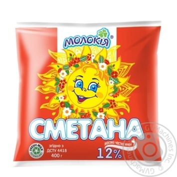 Сметана Молокия 12% 400г купить, цены на МегаМаркет - фото 1
