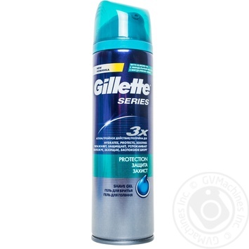 Гель для гоління Gillette Blue Захист з мигдальним  олією 200мл - купити, ціни на NOVUS - фото 3