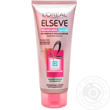 Бальзам-уход для волос loreal Elseve Питание и блеск Кристалл Мгновенное превращение для длинных тусклых или тонких волос 200мл - купити, ціни на NOVUS - фото 4