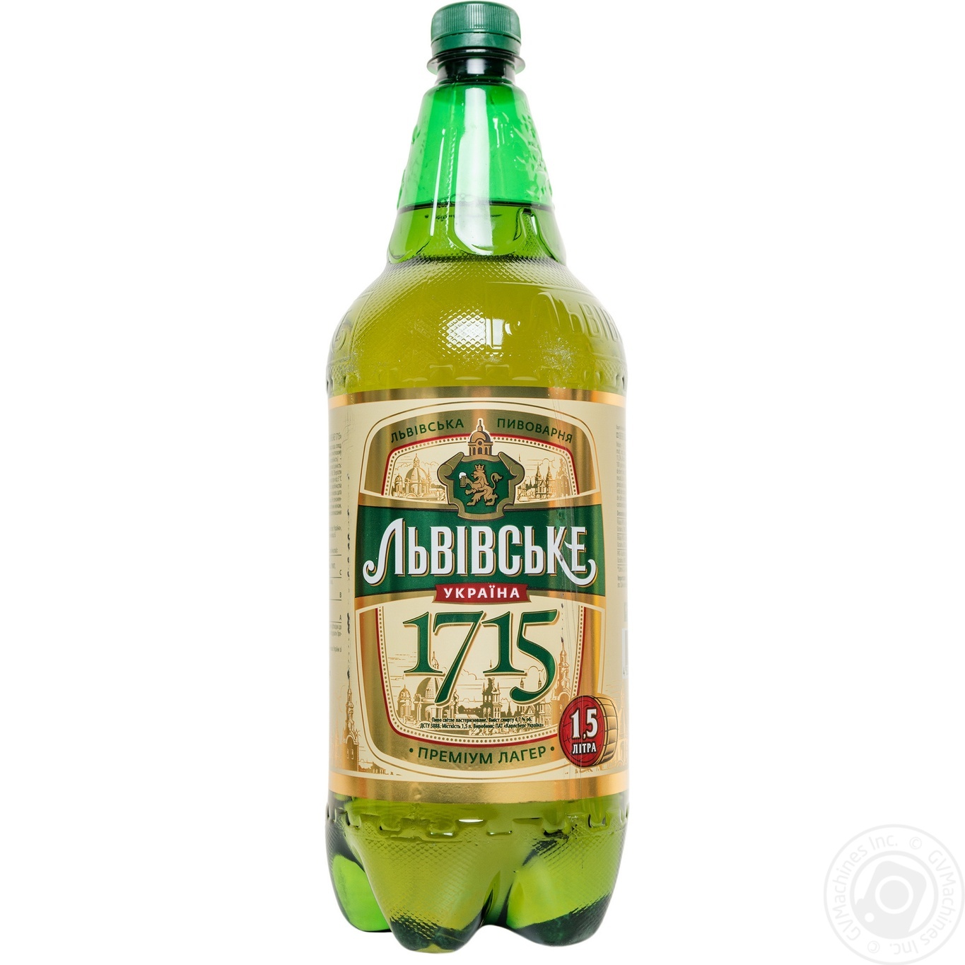 Pasteurized lager Lvivske 1715 4%alc 1.5l