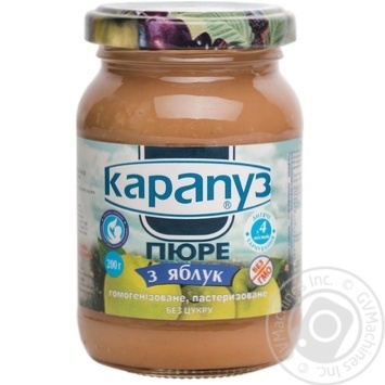 Пюре Карапуз из яблок с сахаром детское с 2 месяцев 200г купить, цены на МегаМаркет - фото 1