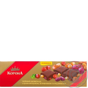 Chocolate black Korona raisins 58% 200g Ukraine - buy, prices for NOVUS - photo 4