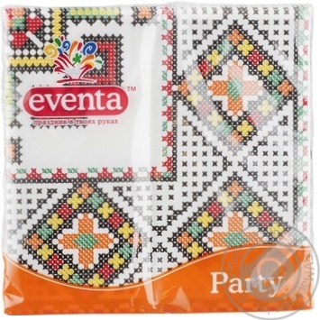 Серветки EVENTA 20 шт. паперові 3-х шар. купити, ціни на МегаМаркет - фото 1