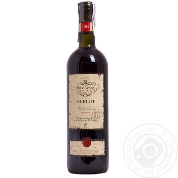Wine merlot Casa veche red dry 12% 750ml glass bottle Moldova - buy, prices for MegaMarket - photo 1