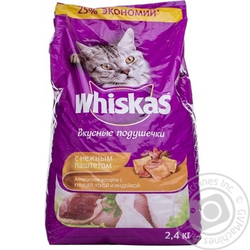 Корм для котів сухий Whiskas Смачні Подушечки з Паштетом 2,4кг - купити, ціни на - фото 5