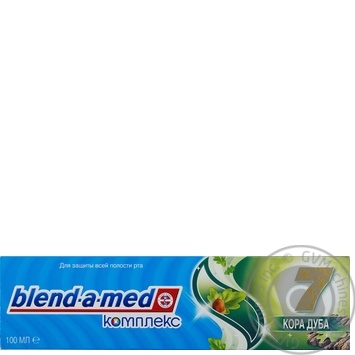 Зубная паста Blend-a-med Комплекс 7 Кора Дуба 100мл купить, цены на МегаМаркет - фото 8