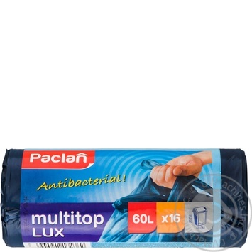 Пакети д/сміття Placan Multi Top 60л 16шт х20 купити, ціни на МегаМаркет - фото 1