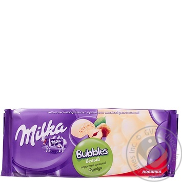 Шоколад білий пористий з горіхами Bubbles Milka 83г - купить, цены на - фото 6