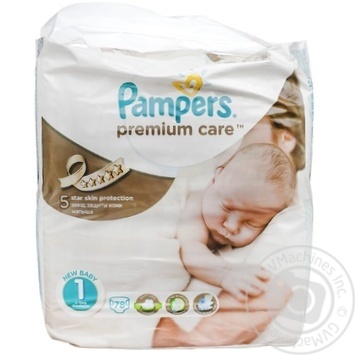 diapers pampers premium care 2-5kg 78pcs 2340g - buy, prices for - photo 1