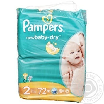 Diapers Pampers New Baby-Dry 2 Mini 3-6kg 72pcs - buy, prices for NOVUS - photo 1