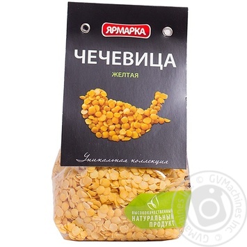 groats lentils yarmarka platinum yellow 350g polyethylene packaging