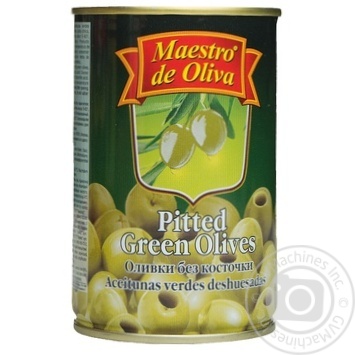 olive Maestro de oliva green pitted 300ml can - buy, prices for MegaMarket - photo 1