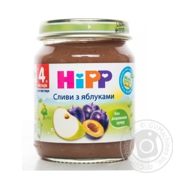 Пюре Hipp сливи з яблуками 125г купити, ціни на МегаМаркет - фото 1
