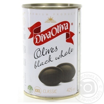 Маслины черные Diva Oliva XXL с косточкой 423мл купить, цены на МегаМаркет - фото 1
