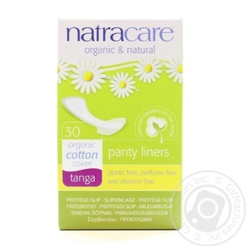 Прокладки Natracare panty liners tanga 30шт х16 купити, ціни на МегаМаркет - фото 1