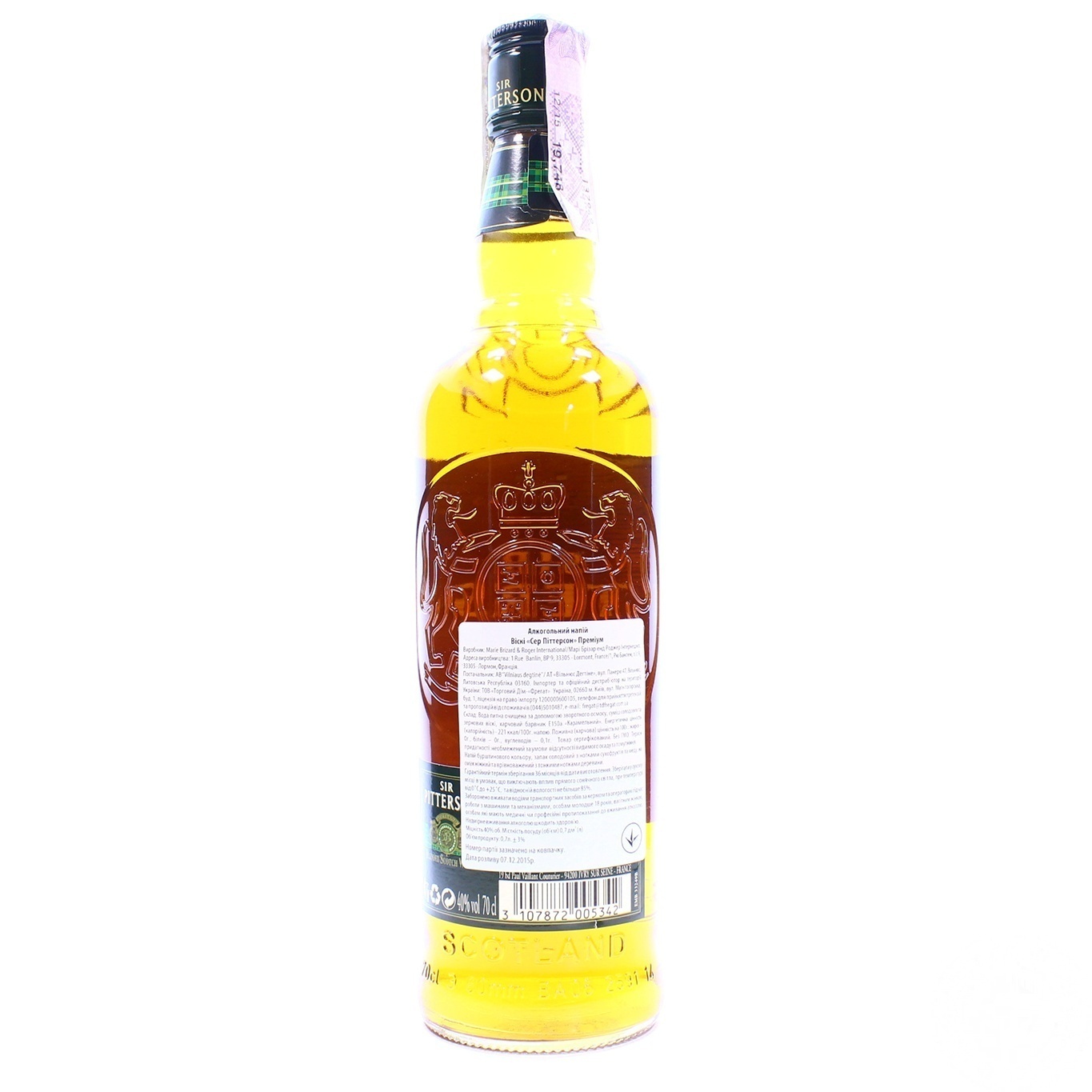 

Виски Sir Pitterson 40% 0,7л
