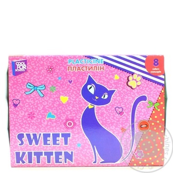 Cool For School Sweet Kitten Plasticine 8 colors - buy, prices for MegaMarket - photo 1