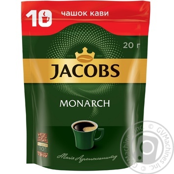 Кофе Jacobs Monarch растворимый 20г - купити, ціни на Чудо Маркет - фото 1