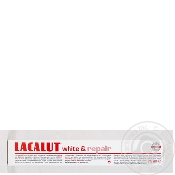 Зубна паста Lacalut White & Repair 75мл купити, ціни на МегаМаркет - фото 2
