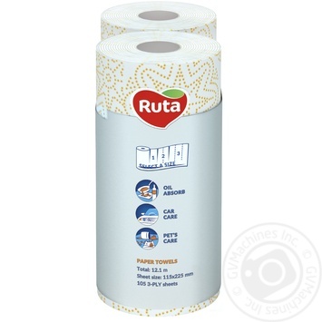 Paper towels Ruta Selecta white 3-ply 2pcs - buy, prices for MegaMarket - photo 2