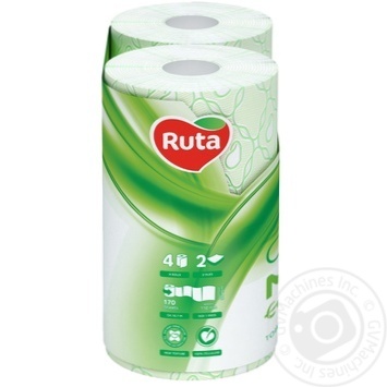 Ruta Classic Green 2-ply Toilet Paper 4pcs - buy, prices for Auchan - photo 3