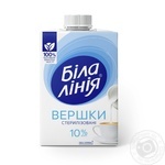 Сливки Белая Линия стерилизованные отборные 10% 200г Украина