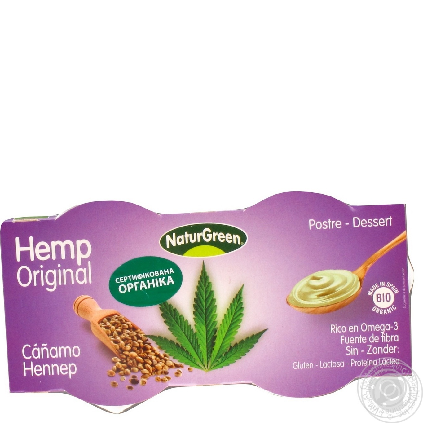 

Десерт NaturGreen растительный органический из семян конопли 2*125г