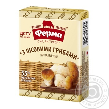 Processed cheese Ferma with wild mushrooms 55% 90g - buy, prices for MegaMarket - photo 1