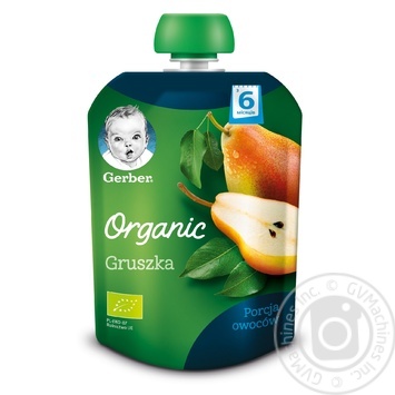 Пюре Gerber органическая груша 90г купить, цены на МегаМаркет - фото 1
