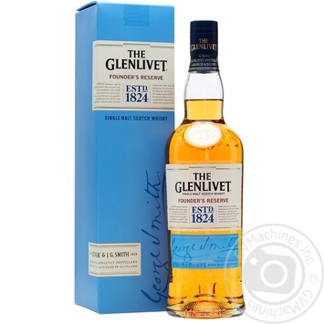 Віскі The Glenlivet Founder's Reserve 40% 0,7л в подарунковiй упаковцi купити, ціни на МегаМаркет - фото 1