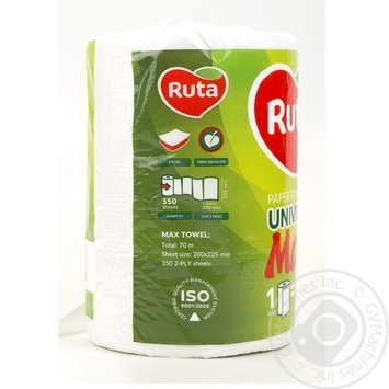 Рушник паперовий Рута Max 350 аркушів 1шт купити, ціни на МегаМаркет - фото 7