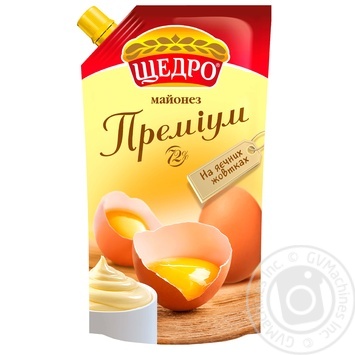 Майонез Щедро Преміум 72% 350г купити, ціни на МегаМаркет - фото 3