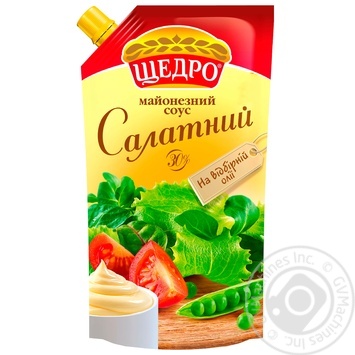 Майонезний соус Щедро Салатний 30% 620г купити, ціни на МегаМаркет - фото 1