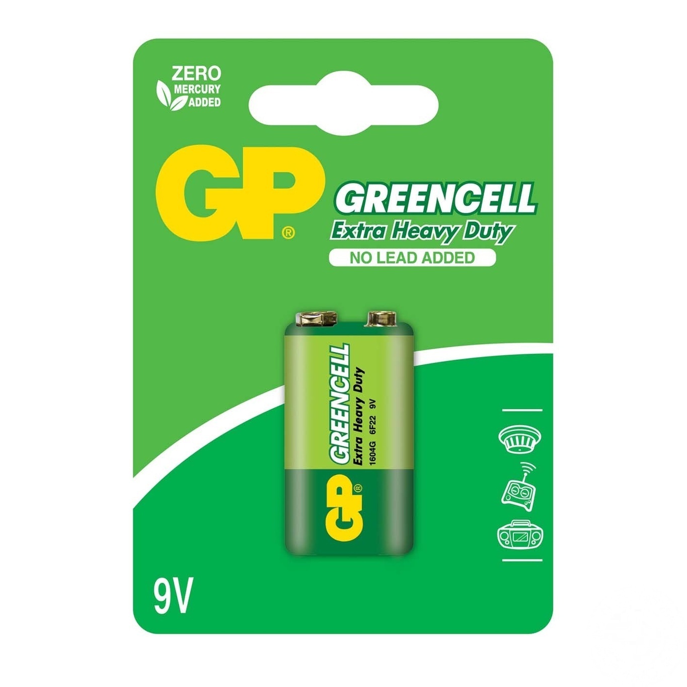 

Батарейка GP Greencell 6F22 9.0V