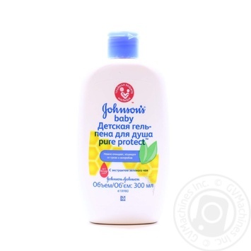 Дитяча гель-піна для душа Johnson's Baby Pure Protect 300мл купити, ціни на МегаМаркет - фото 1