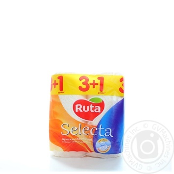 Полотенца бумажные Ruta Selecta белые 3-слойные 4шт - купить, цены на - фото 4