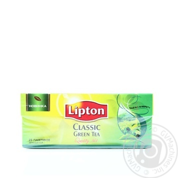 Чай зеленый Lipton Classic 25*1,7г купить, цены на МегаМаркет - фото 1