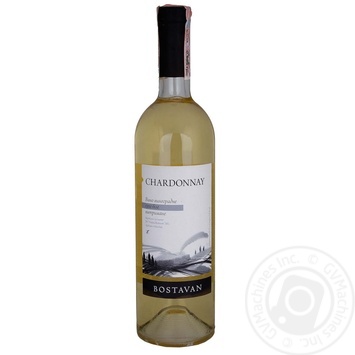 Вино Bostavan Chardonnay белое сухое 13,5% 0,75л купить, цены на МегаМаркет - фото 1