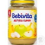 Puree Bebivita banana for children 190g glass jar