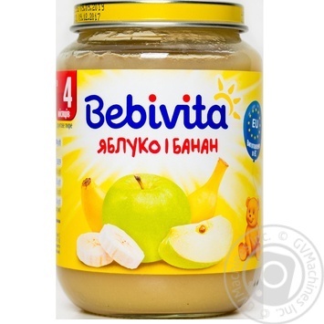 Пюре Bebivita Яблоко и банан 190г купить, цены на МегаМаркет - фото 1