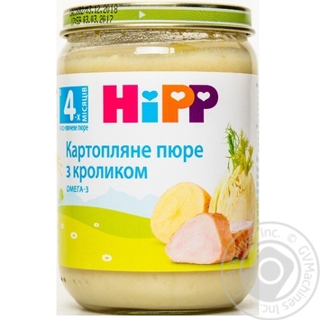 М'ясо-овочеве пюре Hipp Картопляне пюре з кроликом з 4-х місяців 190г купити, ціни на МегаМаркет - фото 3